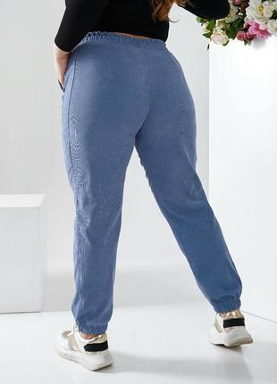 Женские вельветовые брюки джоггеры 3 цвета2 фото