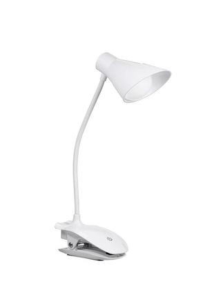 Светодиодный настольный led светильник, лампа аккумуляторная сенсорная на прищепке с...