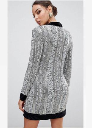 Платье-пиджак с вышивкой бисером5 фото