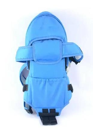Рюкзак-кенгуру для младенцев, от 2-х месяцев и весом до 15 кг, три позиции для ребенка, синий No8 - 14703 фото