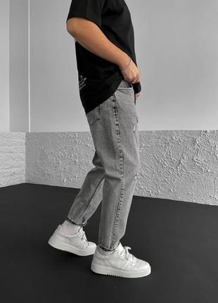 Мужские джинсы серого цвета3 фото