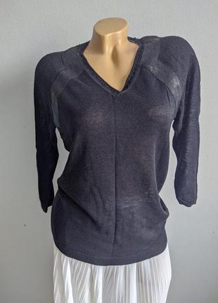 Пуловер з натуральним льоном.2 фото