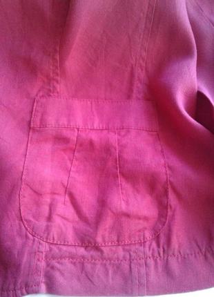 Льняной пиджак, жакет малинового цвета bonita батал6 фото