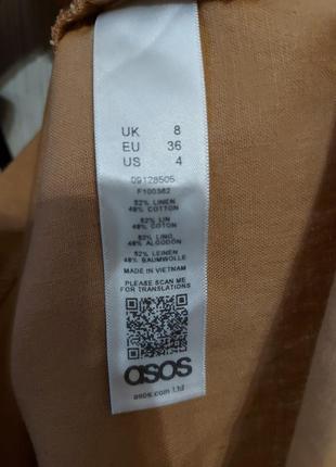 Лляні нюдові шорти бермуди asos5 фото