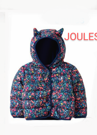 Стеганая курточка с забавными ушками на флисе бренда joules u9 12-18 eur 86-92
