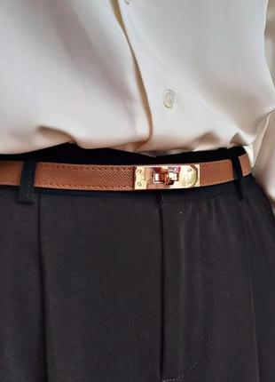 Стильный ремень в стиле hermes новый (кемел)