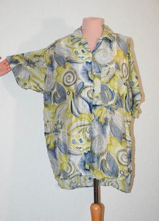 Шовк-сорочка батал шовкова блуза з коротким рукавом на ґудзиках