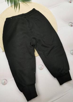 Штани утеплені unsuitable 80 - 130 см трикотажні універсальні брюки з хутром на манжетах4 фото