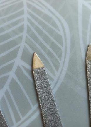 Набор из трех пилочек для ногтей, металлические пилочки для маникюра 3 шт5 фото