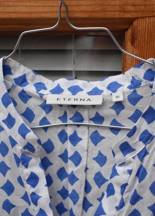 Легкая бело-синяя блузочка в принт eterna6 фото