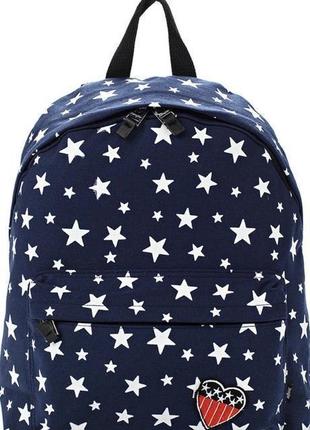 💙💛 темно-синій якісний міцний текстильний коттоновий вмісткий рюкзак jennyfer