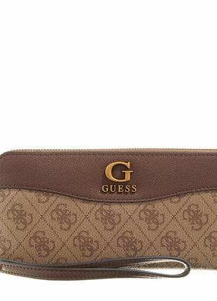 Гаманець guess  nell logo large zip around latte logo/brown оригінал4 фото