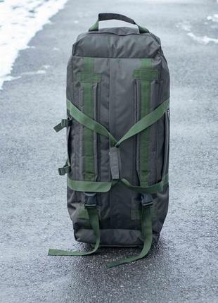 Речовий баул сумка рюкзак новатор на 80 літрів хакі армійський тактичний міцний
