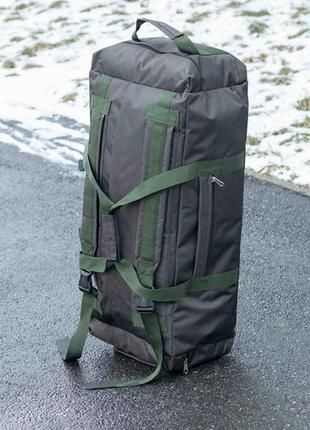 Речовий баул сумка рюкзак новатор на 80 літрів хакі армійський тактичний міцний