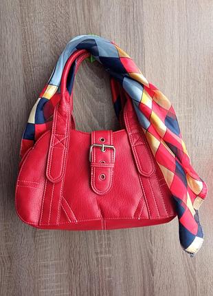 Женская сумка f&f сумочка красная + шарф в подарок 🎁