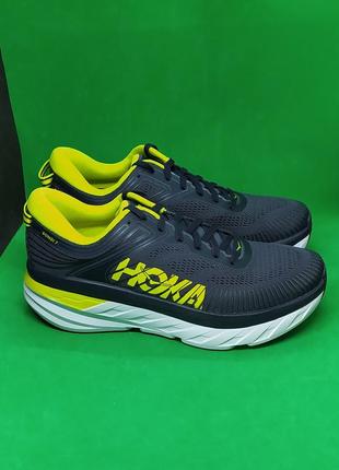 Мужские кроссовки hoka one bondi 7 vapor odyssey grey, deep well (1110518-ogdw) оригинал.