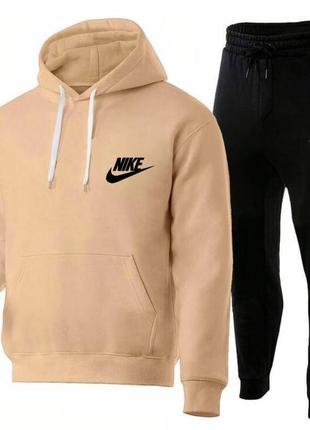 Распродажа! зимний мужской спортивный костюм флис штаны и худи зима nike