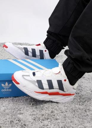 Мужские кроссовки adidas niteball white blue red