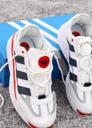 Мужские кроссовки adidas niteball white blue red5 фото