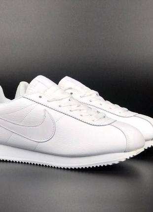 Жіночі білі шкіряні кросівки nike cortez 🆕 кросівки найк кортез4 фото