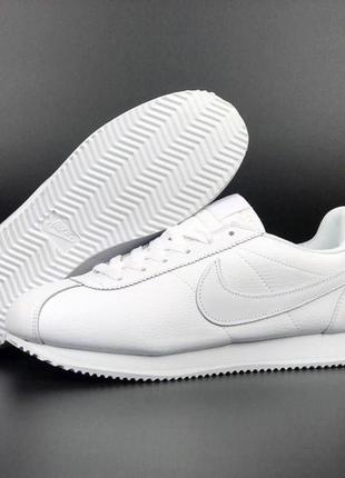 Жіночі білі шкіряні кросівки nike cortez 🆕 кросівки найк кортез5 фото