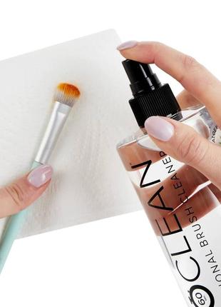 Спрей очиститель для кисточек жидкость для очистки косточек для макияжа makeup brush cleaner isoclean