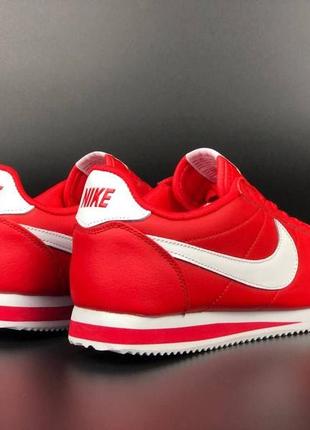 Жіночі червоні шкіряні кросівки nike cortez 🆕 кросівки найк кортез4 фото