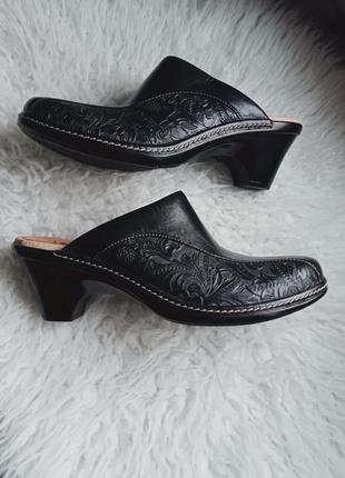 Ботинки кожаные мюлли шлепанцы туфли туфлі