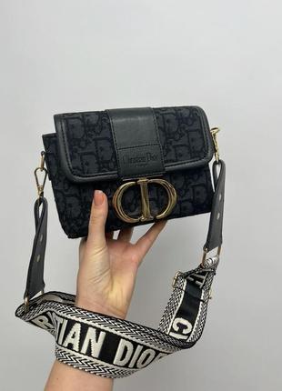 Сумка christian dior 30 montaigne bag black textile1 фото