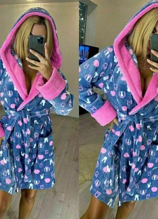 М'який затишний халатик з капюшоном