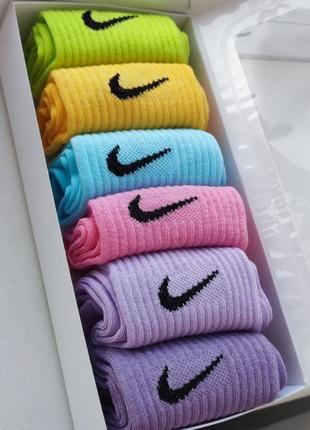 Набор комплект 6 пар носки  nike средние