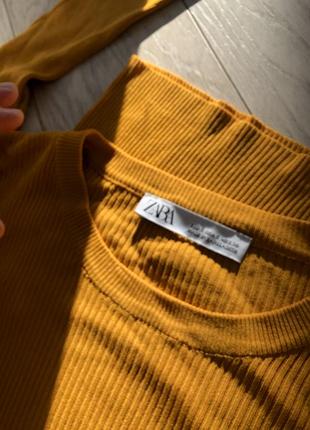 Zara топ джемпер світер гольф в рубчік6 фото