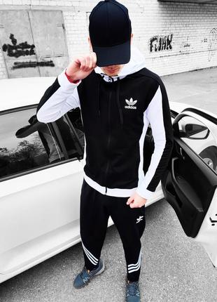 Арт k055
🔥мужской спортивный костюм adidas черный с белым🔥