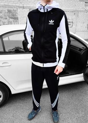 Арт k055
🔥мужской спортивный костюм adidas черный с белым🔥5 фото