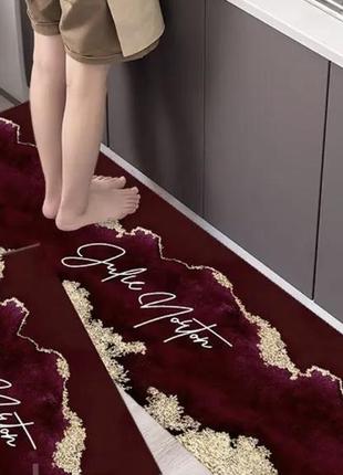 Коврик 40х120см бордо