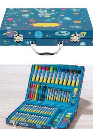 Детский набор для рисования crelando чемодан 76 предметов