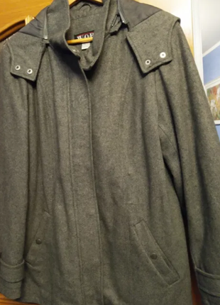 Куртка полушерстяная утепленная на синтепоне с капюшоном,размер 481 фото