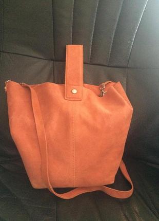 Стильна фірмова якісна натуральна сумка шопер мішок3 фото