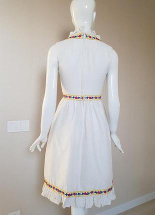 Легкое винтажное ретро платье хлопковое с вышивкой mardi gras6 фото