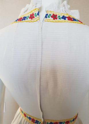Легкое винтажное ретро платье хлопковое с вышивкой mardi gras7 фото