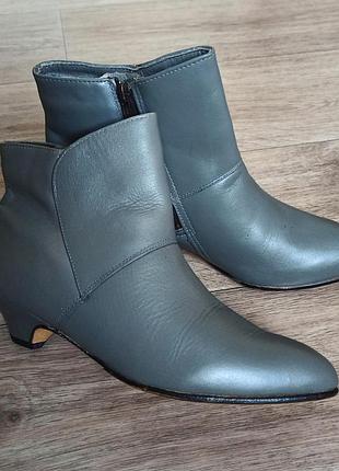 Кожаные ботильоны (утепленные овчинкой)