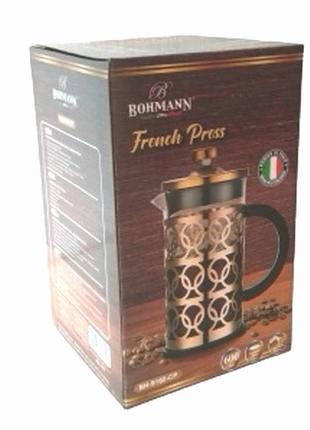 Заварник френч-пресс bohmann bh 9160 cp 600мл