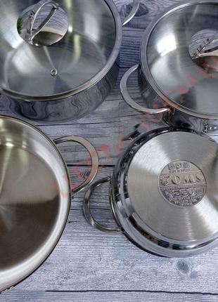 Набор посуды o.m.s. collection 1023-s silver 8 предметов3 фото