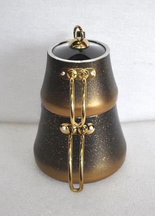 Двоярусний чайник o.m.s. collection 8200-l gold (1,2 /2,5 л)3 фото