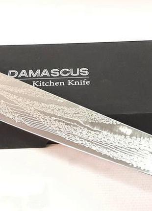Нож слайсер damascus dk-ak 3003 aus-10 дамасская сталь 73 слоев лезвие 20 см4 фото