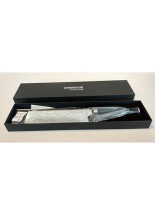 Нож кухонный-топорик 17 см damascus dk-ak 3005 aus-10 дамасская сталь 73 слоя8 фото