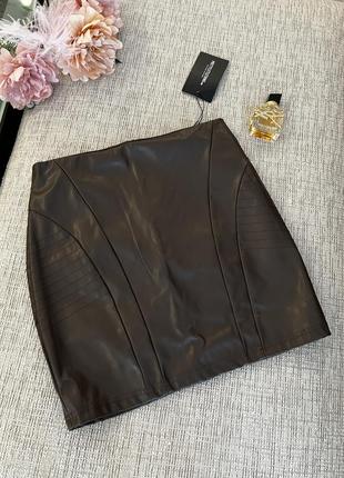 Шкіряна юбка с утепленням нова фірмова plt розмір м2 фото