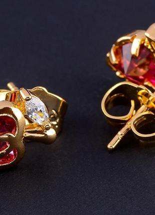 Серьги xuping позолота 18к