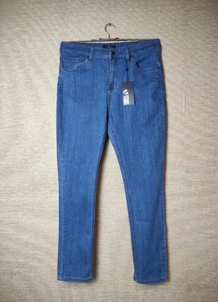 Голубі джинси штани слім висока посадка3 фото