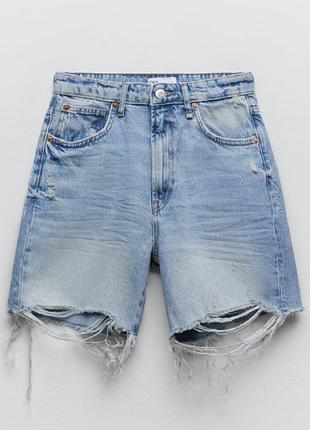 Светлые джинсовые шорты zara